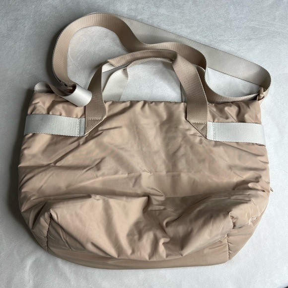 Adidas Puffer Shopper Tote in Beige and Tan - Picture 8 of 11